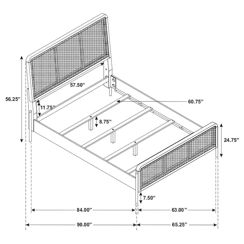 Arini 4-Piece Bedroom Set with Panel Bed Frame