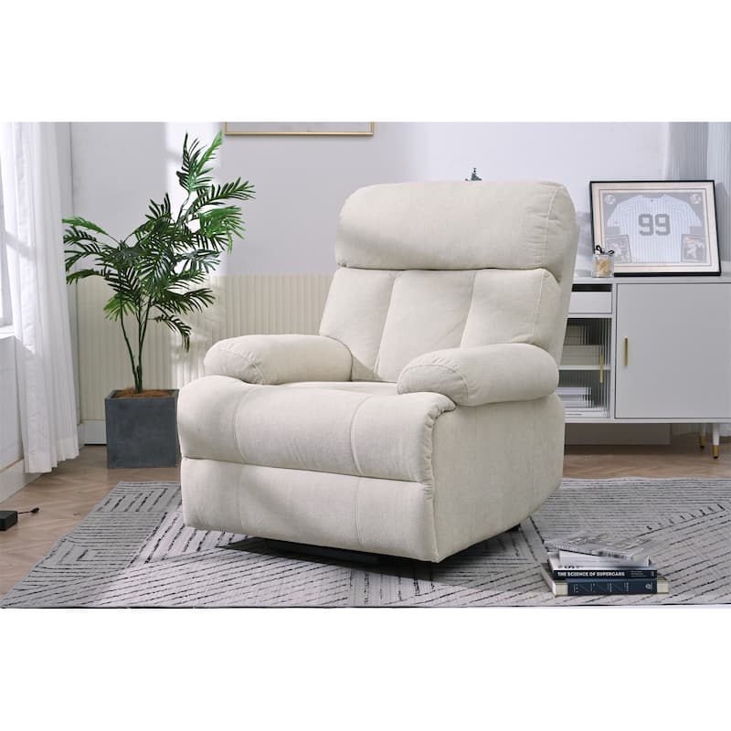 Oversized Power Lift Recliner Chair For Elderly,Reclining Sofa Chair With Remote Control,Side Pocket,Spacious Seat