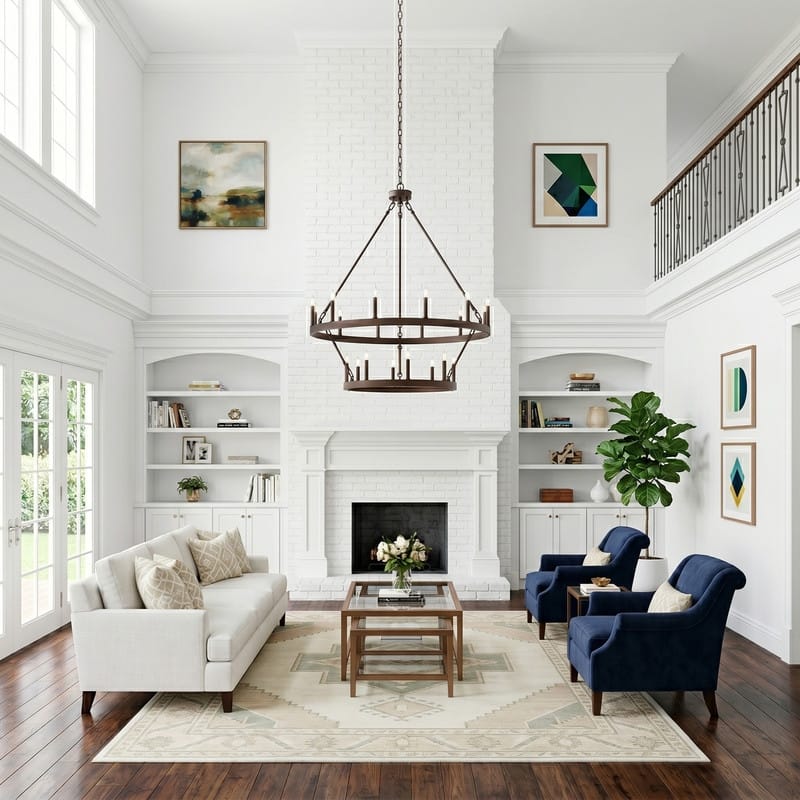 Acroma 20-light Modern Farmhouse 40In Round Wagon Wheel Chandelier with UL