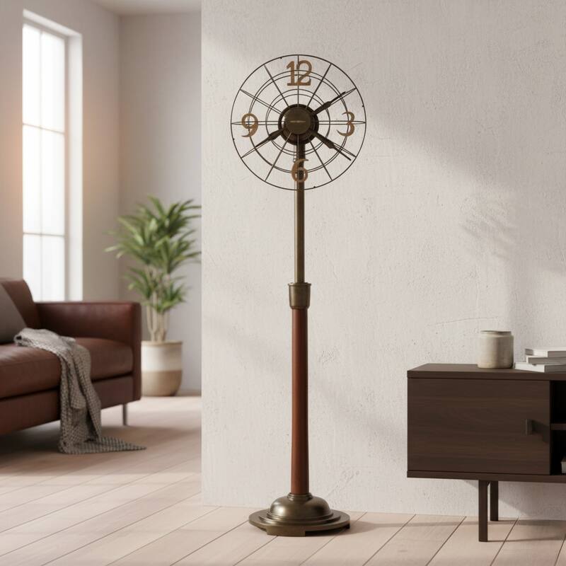 Howard Miller Floor Phan Retro Transitional Style Standing Clock with Pendulum and Movements, Reloj de Pendulo de Piso