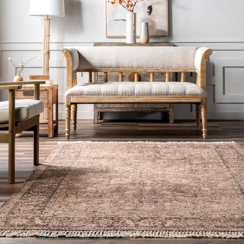 Lennox Persian Medallion Tassel Area Rug