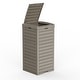 preview thumbnail 3 of 7, 31 Gal. Waterproof Resin Outdoor Trash Can Storage with Tiered Lid and Drip