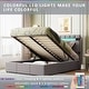 preview thumbnail 12 of 12, Grey Bed Queen Size with LED Light Bluetooth Player and USB Charging