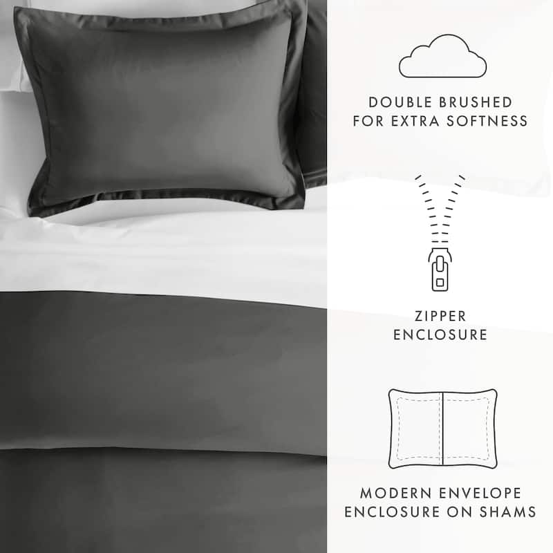 Soft Essentials Oversized 3-piece Microfiber Duvet Cover Set