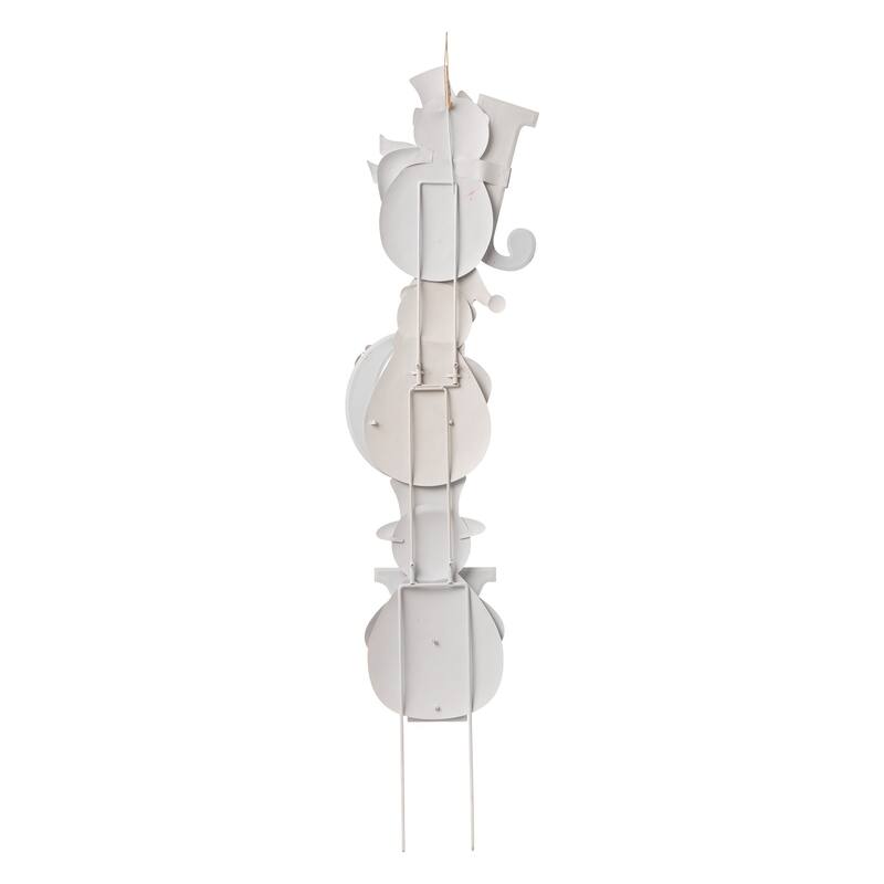Glitzhome Metal "JOY" Snowman or Gingerbread Man Yard Stake