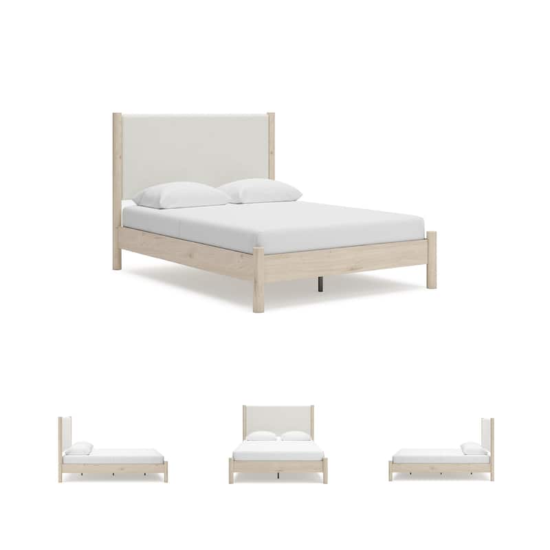 Signature Design by Ashley Cadmori Upholstered Panel Platform Bed