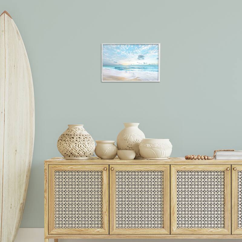 Stupell Sun Bleached Ocean Shore Framed Giclee Art Design By Danita Delimont
