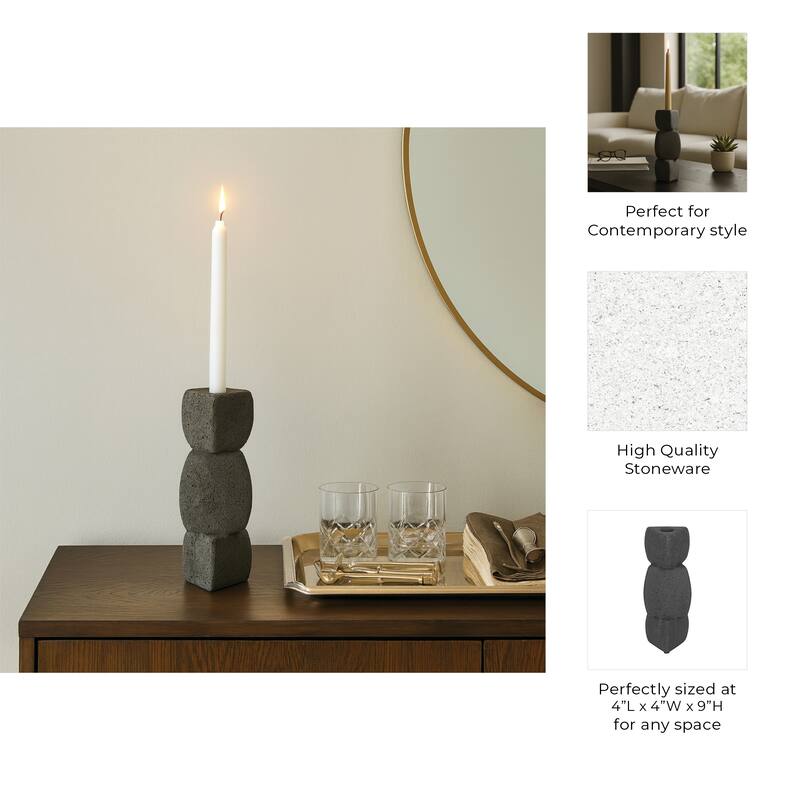 Modern Ceramic Stacked Objects Candle Holder for Home Decor