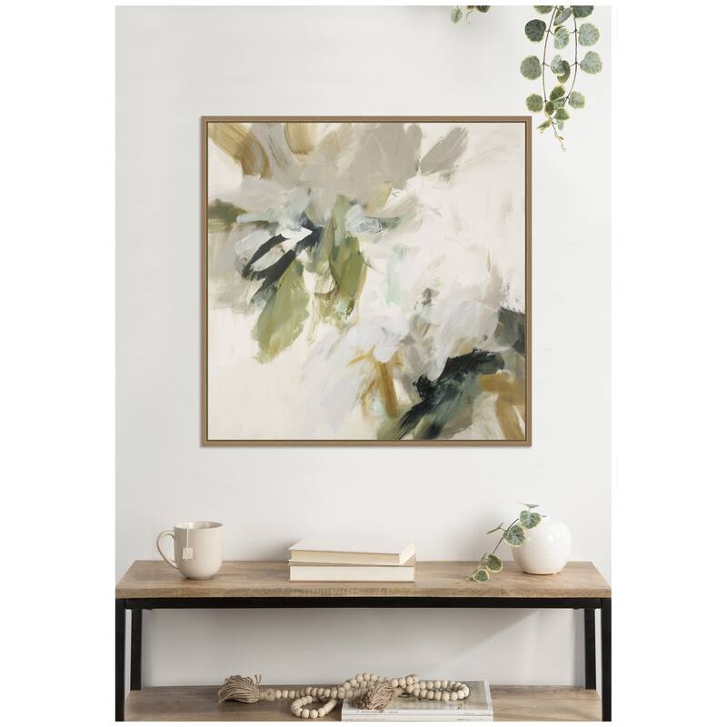 Kate and Laurel Organic Study by Amy Lighthall Framed Canvas Wall Art Print