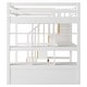 preview thumbnail 13 of 25, Full Size Loft Bed with Guardrail, Desk and Shelves, Multifunctional Storage Bed Frame with Staircase and Built-in Drawers