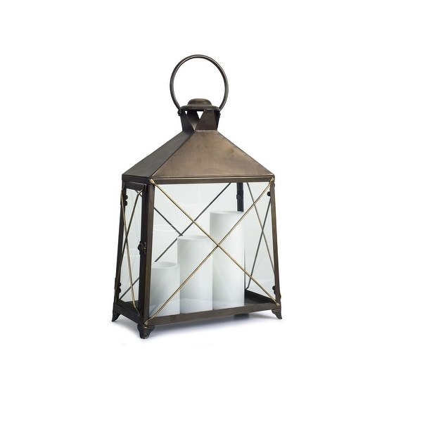 17 75 Brown And Gold Candle Lantern Tabletop Decoration Free 17 75 Brown And Gold Candle Lantern Tabletop Decoration Free Shipping Today 27443399