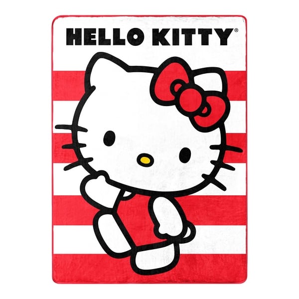 slide 2 of 14, Sanrio Hello Kitty Micro Raschel Throw Blanket