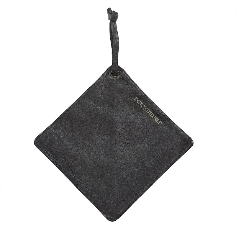 Pot Holder Classic Leather Black - Black - Grey