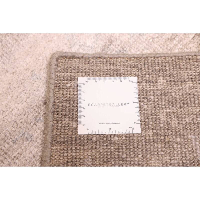 ECARPETGALLERY Hand-knotted Legacy Light Grey Silk Rug - 5'4 x 7'10