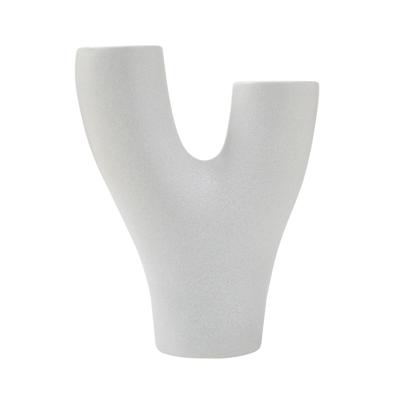 Renwil Jocasta Indoor Ceramic Stoneware Large Vase, Textured Matte Off-White