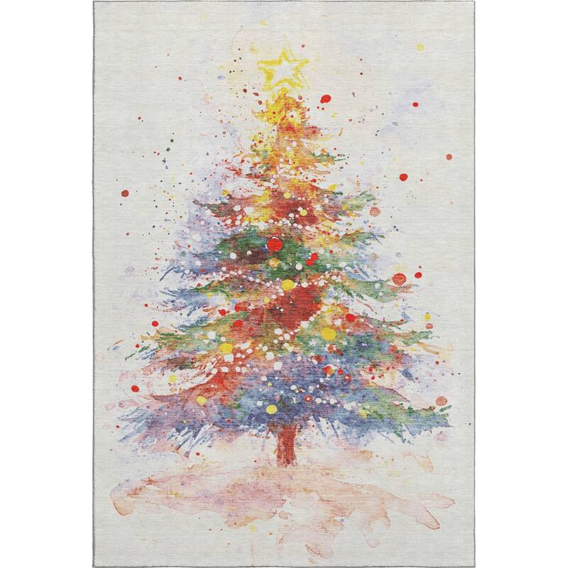 Premium Washable Super Soft Christmas Tree Mayfield Rug