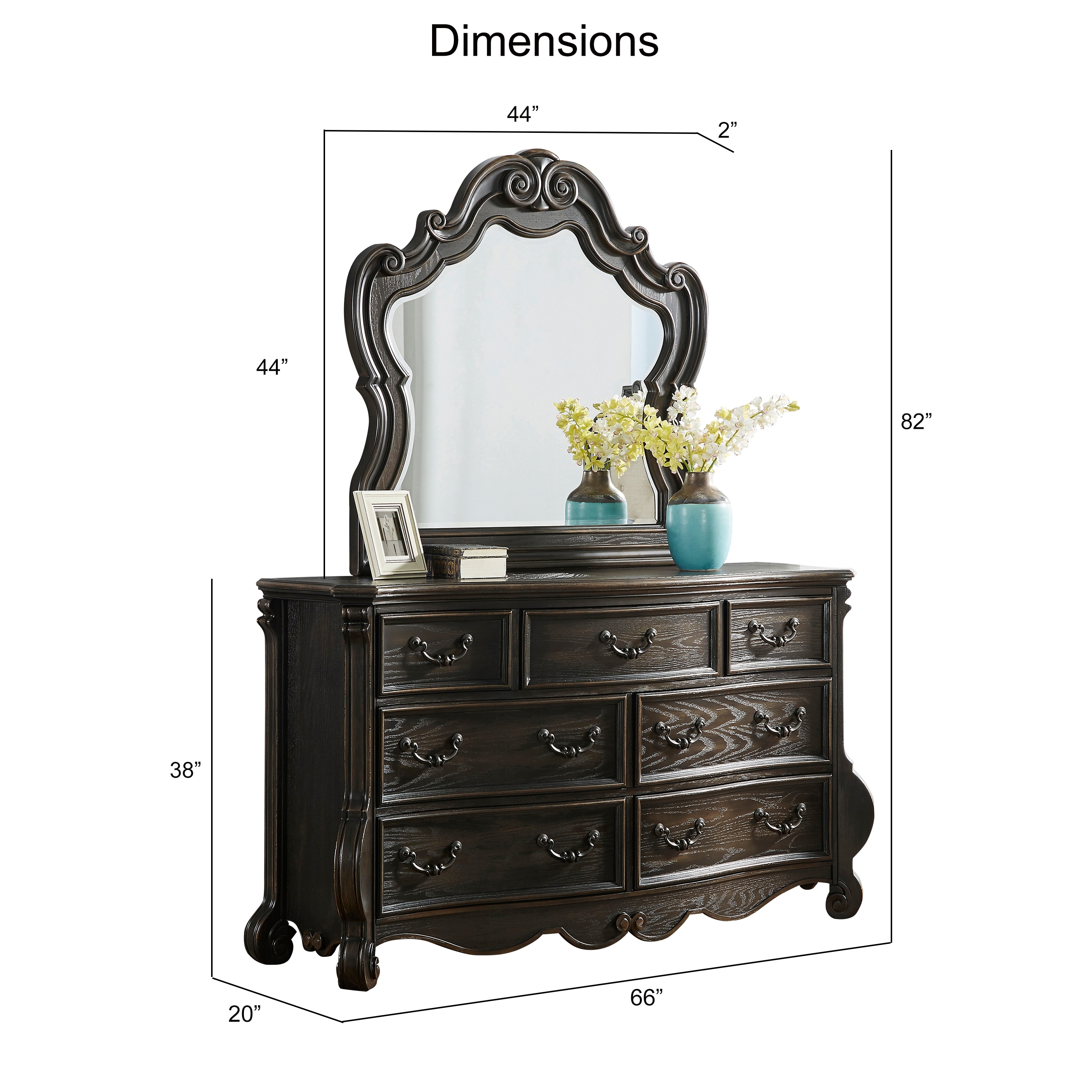 Steve Silver Raymond Rich Molasses Dresser and Mirror - Bed Bath & Beyond -  31272355