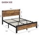 preview thumbnail 21 of 23, Full/Queen/King Size Metal Bed Frame with 4 Storage Drawers and Wood Headboard