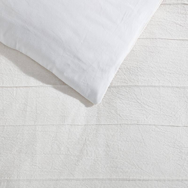 Vera Wang Woven Tucks Duvet Cover Set