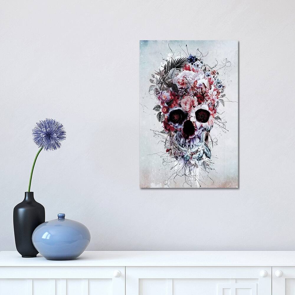 iCanvas "Floral Skull RPE" by Riza Peker Canvas Print