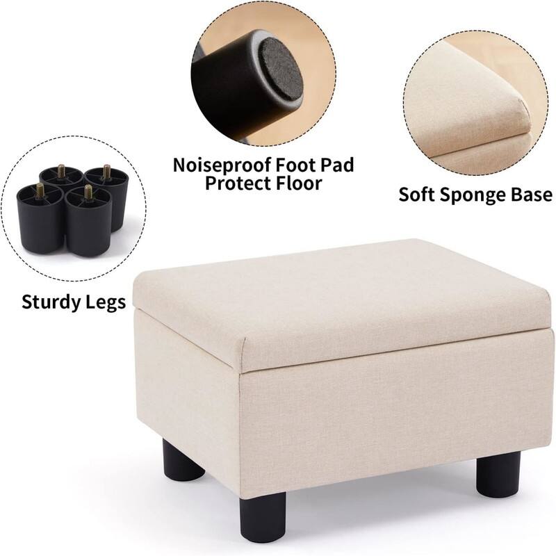 Small Foot Stool Ottoman for Living Room