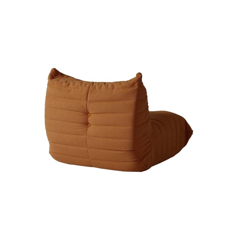 Fireside Chair Single Sofa Teddy Fabric Bean Bag Chair