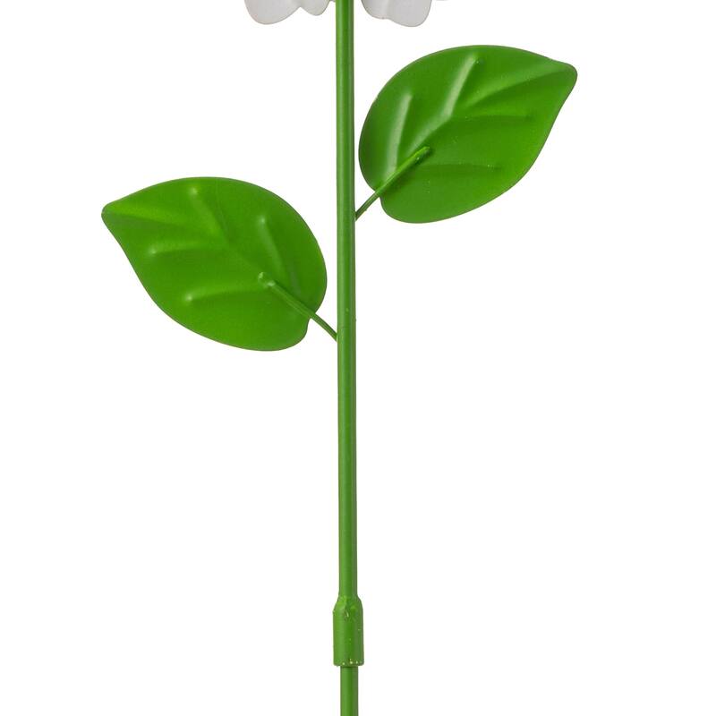 Glitzhome Set of 3 Metal Dimensional Flowers Yardstake Hydrangea Pick Wall Decor