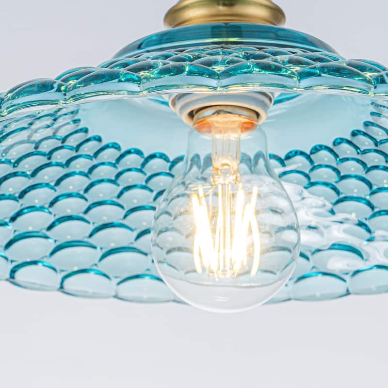 1-Light Pendant Light Art Glass Light for Kitchen Island - 1 Light