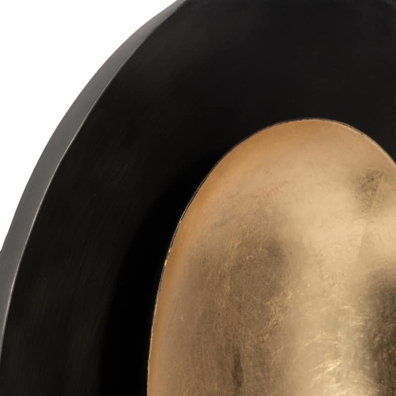 Sagebrook Home Black/Gold Metal Round Votive Holder