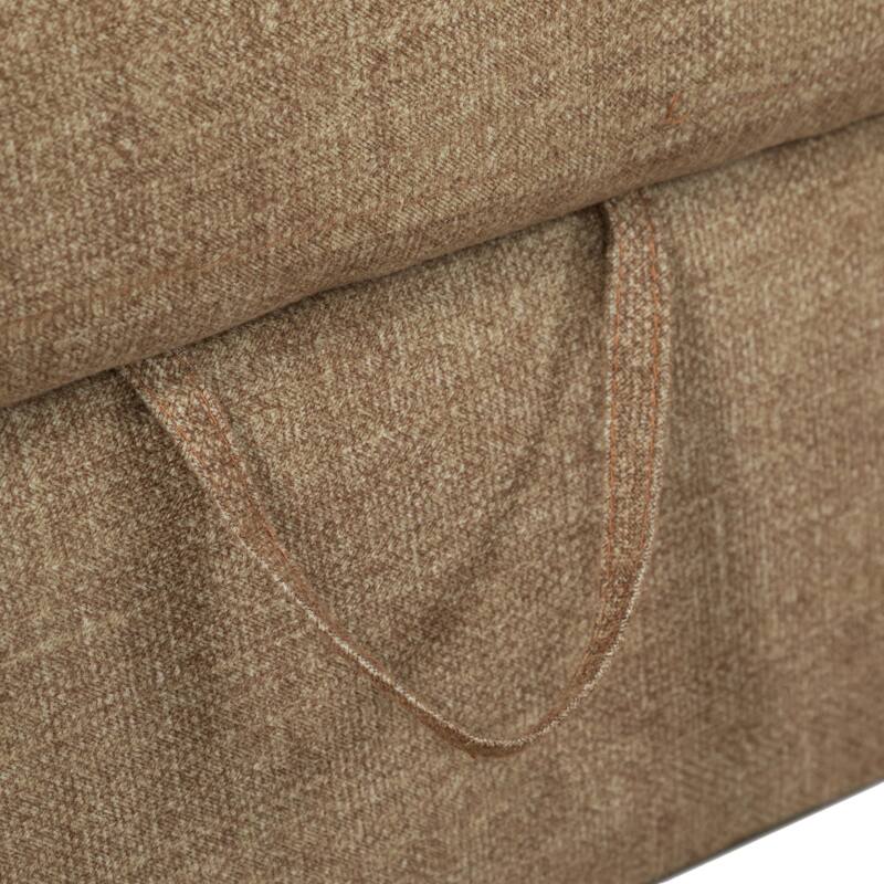 KISRAIS 34" Wide Upholstered Storage Ottoman