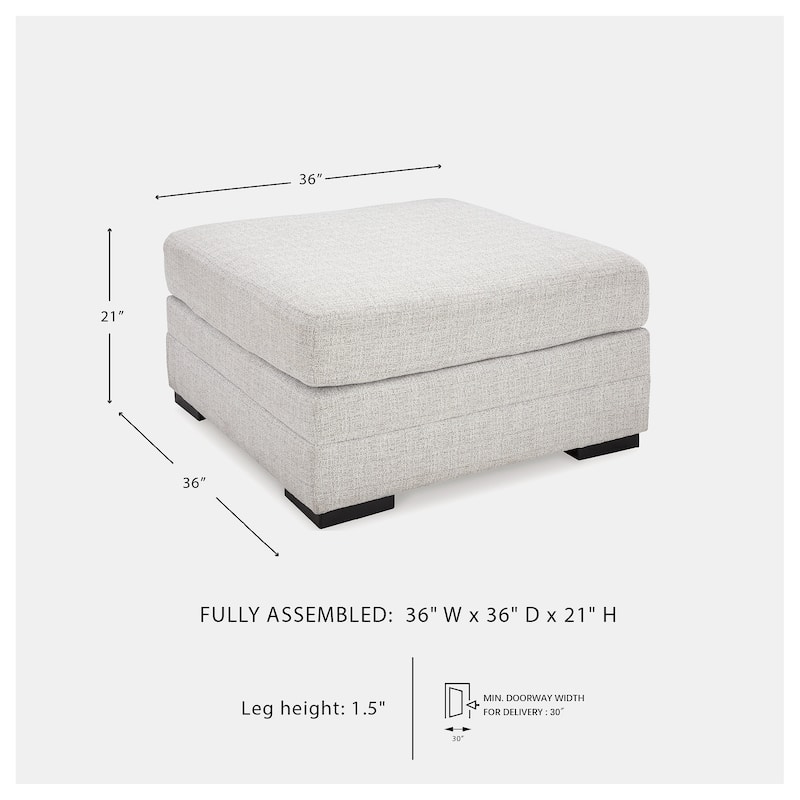 Signature Design by Ashley Koralynn Off White Oversized Accent Ottoman