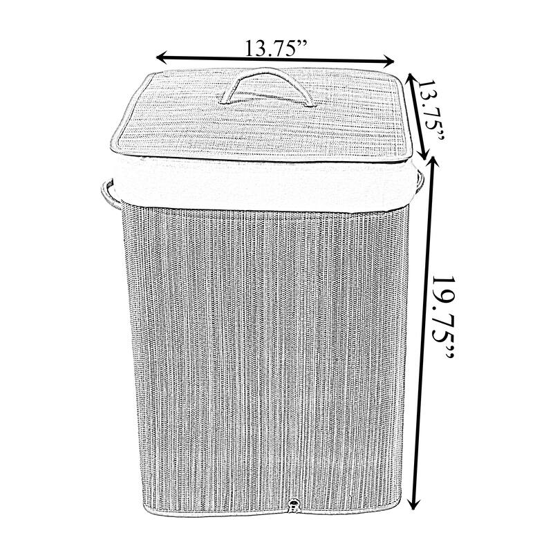 Foldable Laundry Hamper with Lid and Handles for Easy Carrying