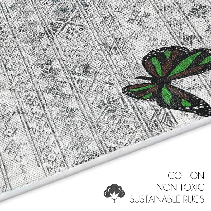 Toilet Mat - Machine Washable & Absorbent Bath Rugs for Bathroom Floor - Plush, Non Slip Bath Rug