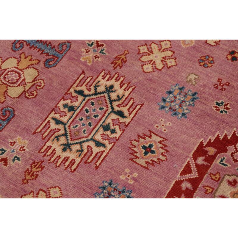 Bohemian Kazak Elijah Purple/Purple Wool Rug - 8'2'' x 9'7''