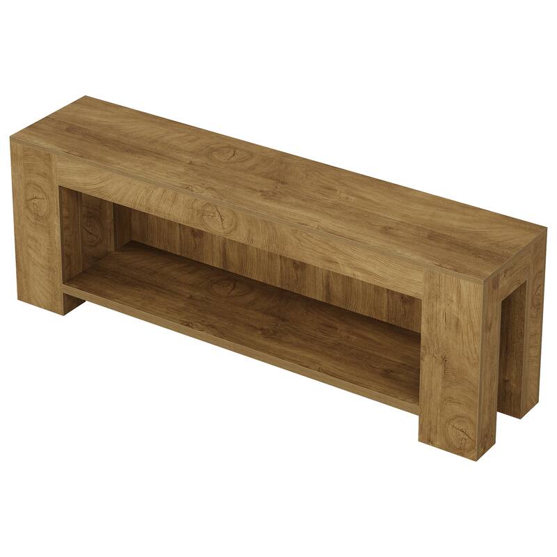 63" Extra Long TV Stand with Storage Shelves, Media Console Entertainment Center for 55/60/65/75-Inch TVs Living Room Bedroom