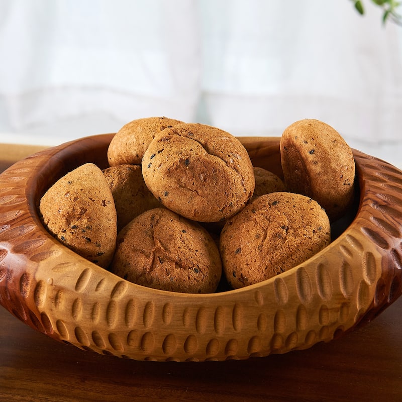 Home Soft Things Royal Round Bowl Big wooden bowl Fruit Storage