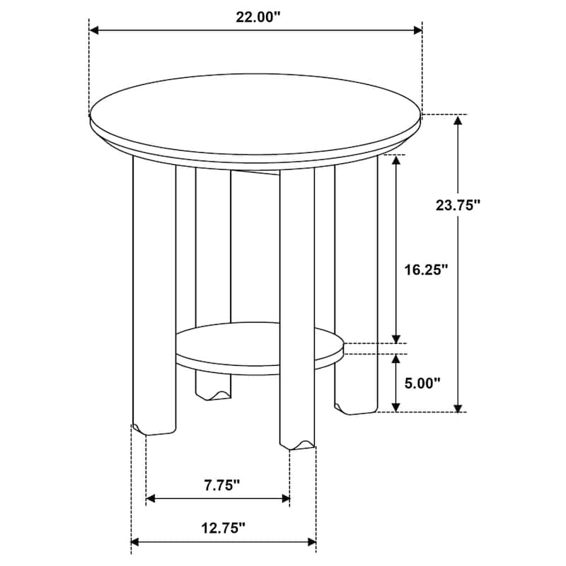 Ottowa Round Wood Coffee Table Set