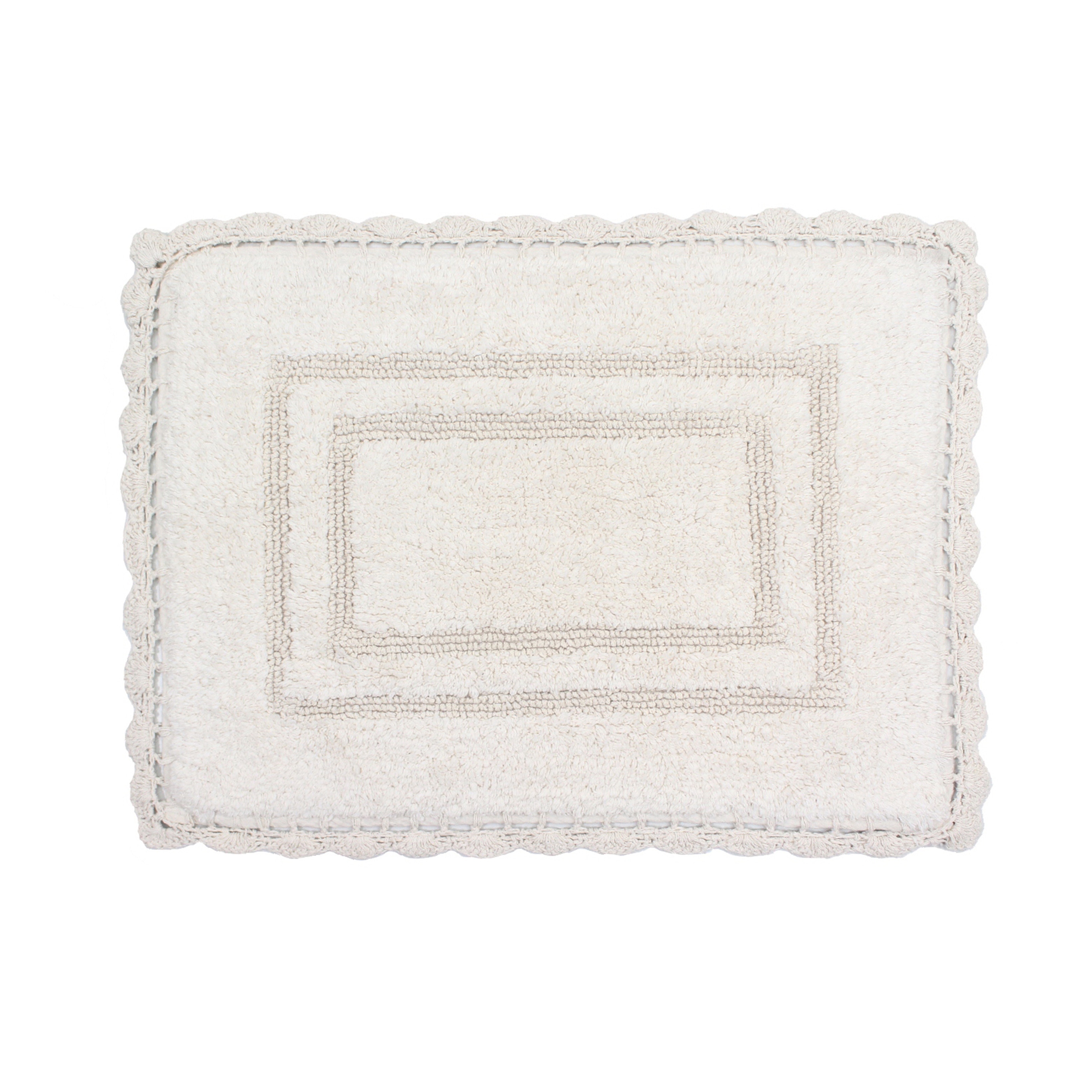 Reversible Cotton Bath Rug, Absorbent Mat