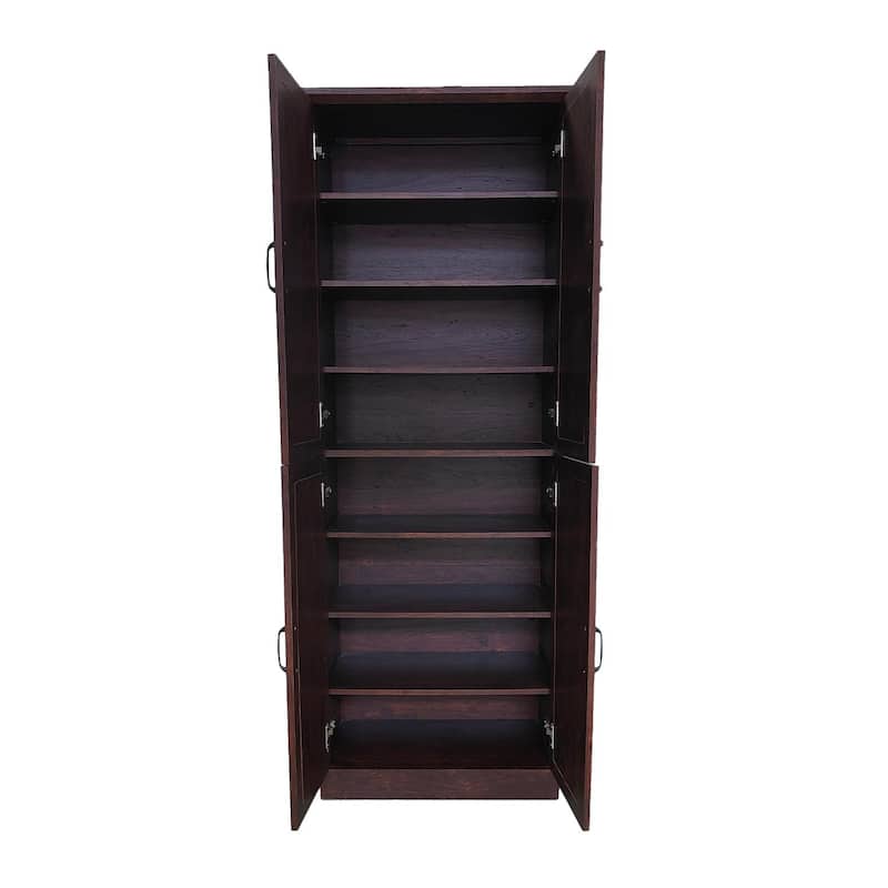 68" Tall Shoe Storage Cabinet – 8-Tier Adjustable Shelves, Modern Organizer for Entryway, Hallway, or Closet‌
