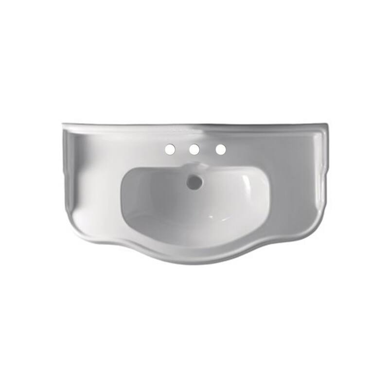 WS Bath Collections Retro 1050.03 Retro 39-3/8" Rectangular Ceramic - Glossy White