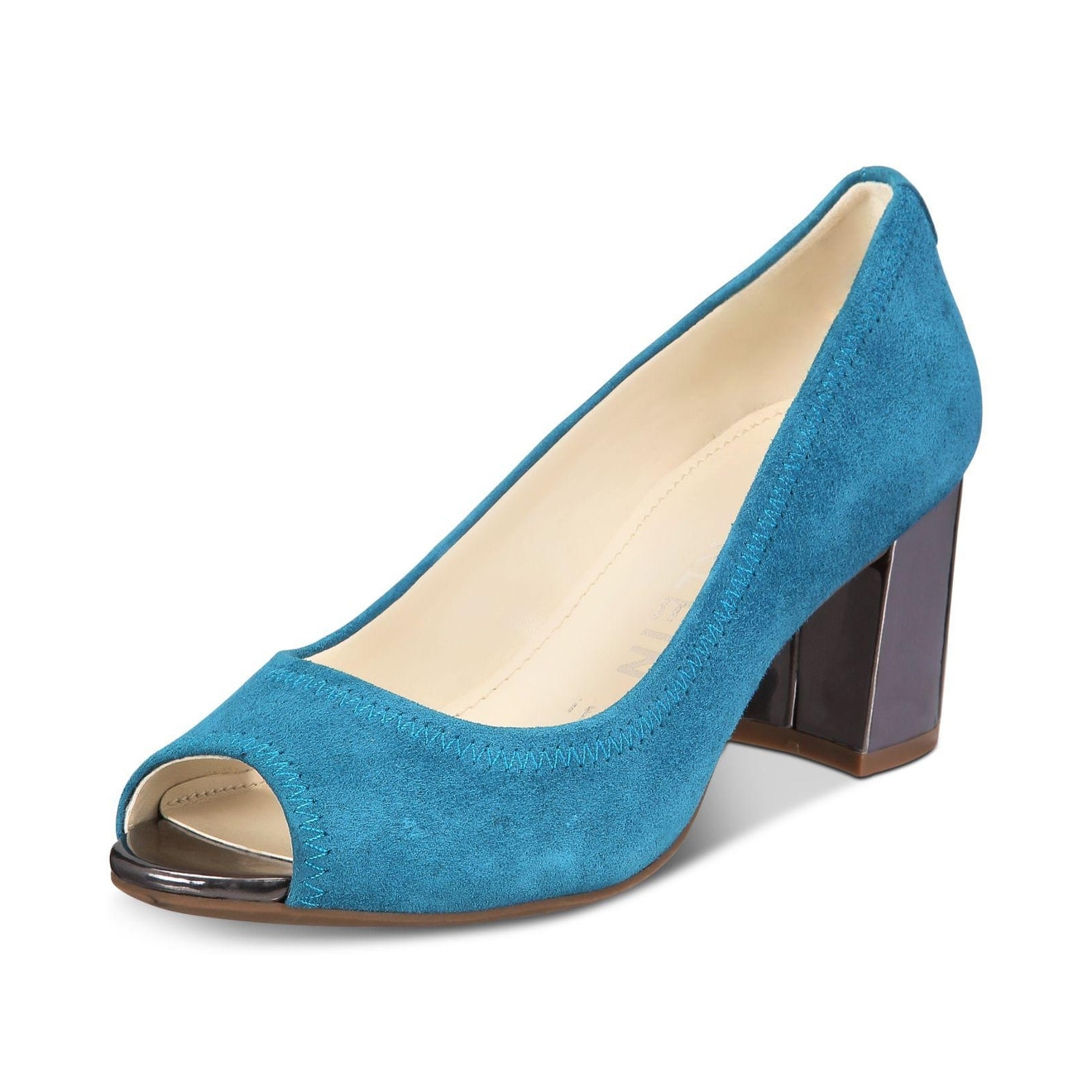 Anne Klein Womens Meredith Suede Peep