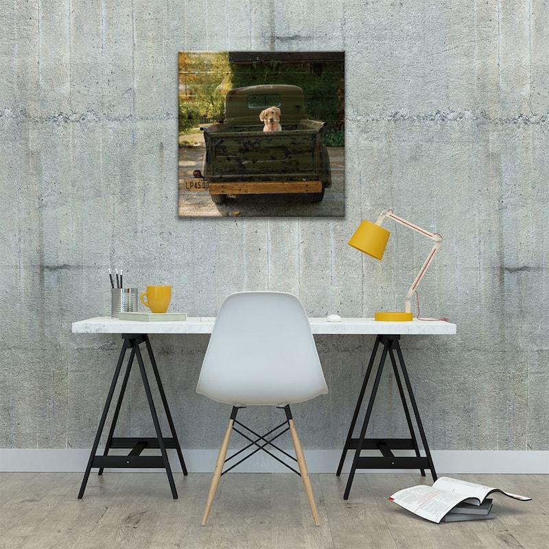 Get Out Of Dodge Hunter Green Print On Wood by Jim Dratfield - Multi-Color