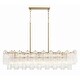 preview thumbnail 1 of 4, Addis 14 Light Aged Brass Chandelier - 51.75"W x 14.25"H x 14"D