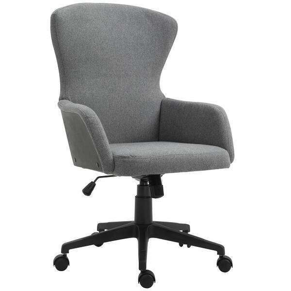Vinsetto Ergonomic Rolling Office Desk Computer Chair With 5 Castor Wheels Easy Adjustable Height Tilt On Sale Overstock 31620847