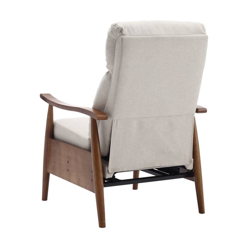 Beige 26.38" Adjustable Chaise Lounge Chair