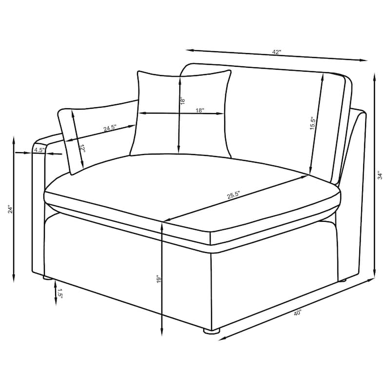 Hobson 6-piece Upholstered Modular Sectional Sofa