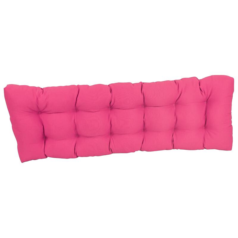 Solid Twill Tufted Indoor Bench Cushion (Multiple widths from 42 to 60 inch)