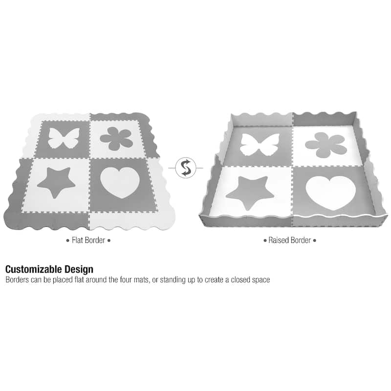 Sorbus Floor Baby Play Mat Interlocking Set (4 Pc)