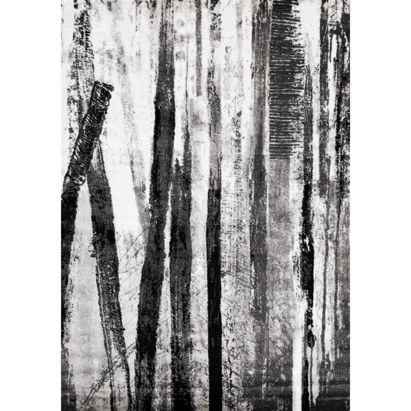Perry Collection - Grey/White Modern Rug
