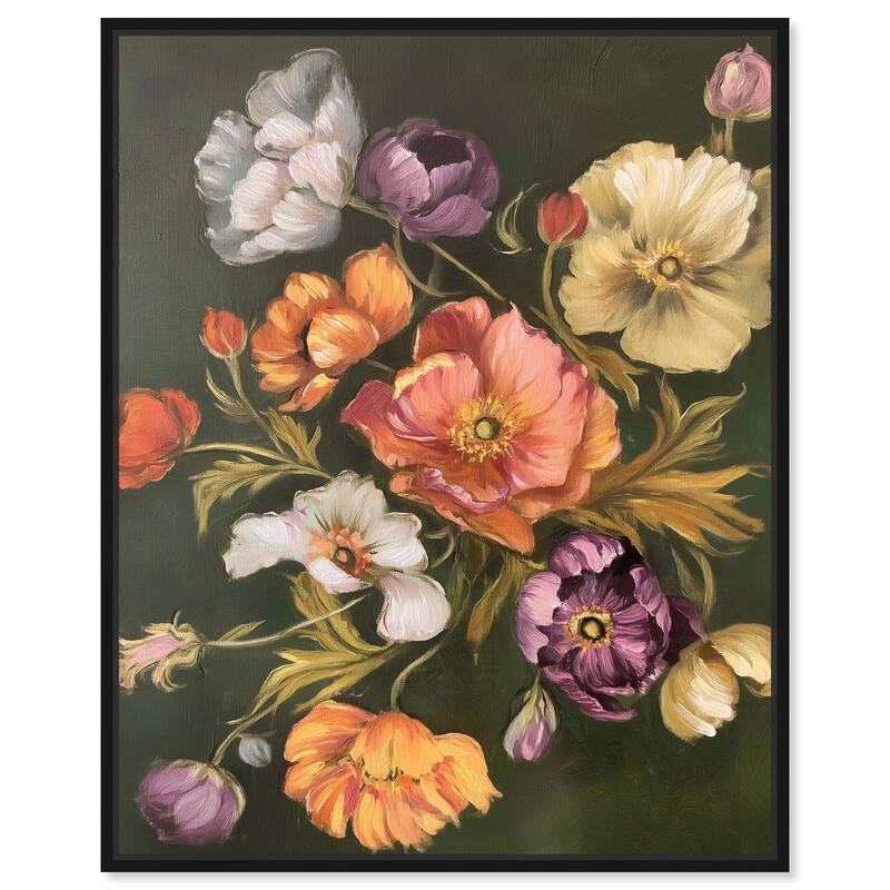 Twilight Tulips II Canvas by Art Remedy - Black - 16" x 20"